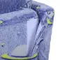 Sofá Infantil Plegable 2 en 1 Tapizado de Tela Luminosa con Patrón Cósmico Cojín y Funda Lavables Azul