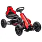 Kart Coche Eléctrico Infantil 12V de 3 a 8 Años Velocidad 3-5km/h y Cinturón de Seguridad 100x58x58,5cm Rojo