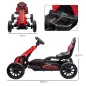 Kart Coche Eléctrico Infantil 12V de 3 a 8 Años Velocidad 3-5km/h y Cinturón de Seguridad 100x58x58,5cm Rojo