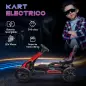 Kart Coche Eléctrico Infantil 12V de 3 a 8 Años Velocidad 3-5km/h y Cinturón de Seguridad 100x58x58,5cm Rojo