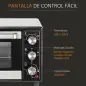Horno Portátil 16L 1400W con 3 Modos de Calor Temporizador Bandeja de Horneado y Rejilla 44x32x28,1 cm Plata
