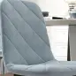Juego de 4 Sillas de Comedor Tapizadas en Terciopelo con Patas de Acero para Salón 45x54x87 cm Azul Claro