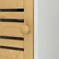 Mueble Auxiliar de Baño con Portarrollos de Papel Estantes Ajustable y Puerta de Bambú 21x17x78 cm Blanco y Natural