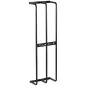 Toallero de Pared con 3 Barras y Marco de Metal Soporte de Toallas para Hotel 21x12x74 cm Negro