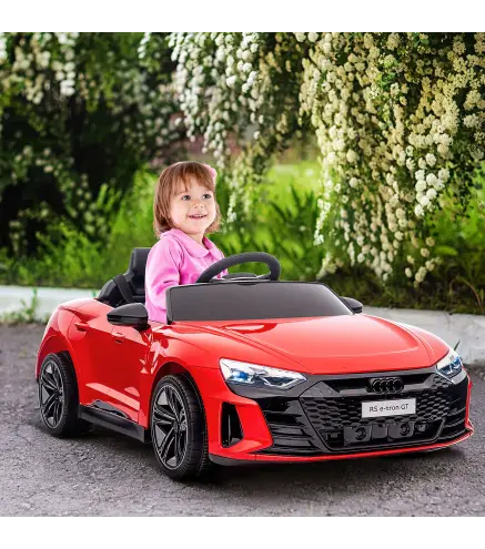 Coche Eléctrico para Niños de +3 Años AUDI RS e-tron GT Coche de Batería con Mando a Distancia 103x58x41 cm Rojo