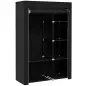 Armario de Tela Plegable Ropero Portátil con 6 Estantes y 1 Barra de Colgar para Dormitorio 103x43x162,5cm Negro Armario de Tela Plegable Ropero Portátil con 6 Estantes y 1 Barra de Colgar para Dormitorio 103x43x162,5cm Negro