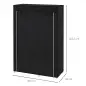 Armario de Tela Plegable Ropero Portátil con 6 Estantes y 1 Barra de Colgar para Dormitorio 103x43x162,5cm Negro Armario de Tela Plegable Ropero Portátil con 6 Estantes y 1 Barra de Colgar para Dormitorio 103x43x162,5cm Negro