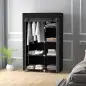 Armario de Tela Plegable Ropero Portátil con 6 Estantes y 1 Barra de Colgar para Dormitorio 103x43x162,5cm Negro Armario de Tela Plegable Ropero Portátil con 6 Estantes y 1 Barra de Colgar para Dormitorio 103x43x162,5cm Negro