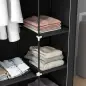 Armario de Tela Plegable Ropero Portátil con 6 Estantes y 1 Barra de Colgar para Dormitorio 103x43x162,5cm Negro