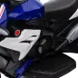 Moto Eléctrica Infantil con 3 Ruedas con Batería 6V Recargable Funciones de Música Bocina Faros 86x42x52 cm Negro y Azul