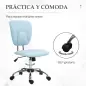 Silla de Oficina Giratoria con Altura Ajustable y Función Basculante para Escritorio Estudio 50x54x87,5-96,5 cm Azul