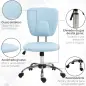 Silla de Oficina Giratoria con Altura Ajustable y Función Basculante para Escritorio Estudio 50x54x87,5-96,5 cm Azul