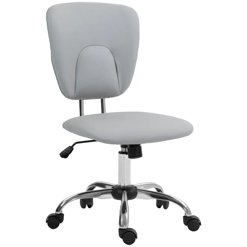 Silla de Oficina Giratoria con Altura Ajustable y Función Basculante para Escritorio Estudio 50x54x87,5-96,5 cm Gris