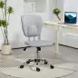 Silla de Oficina Giratoria con Altura Ajustable y Función Basculante para Escritorio Estudio 50x54x87,5-96,5 cm Gris