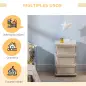 Cajonera de Plástico Organizador para Niños con 3 Cajones Asas para Juguetes Ropa Libros 37x37x56,5 cm Beige