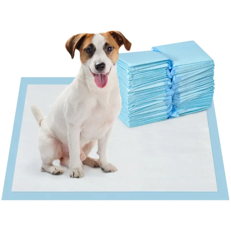 Empapadores para Perros 100 Unidad 45x60 cm Diseño de 6 Capas con Superficie de Secado Rápido a Prueba de Fugas Azul