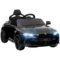 Coche de Batería para Niños 12V BMW M4 con Mando a Distancia Faros Bocina Música Velocidad 3-5 km/h Negro