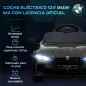 Coche de Batería para Niños 12V BMW M4 con Mando a Distancia Faros Bocina Música Velocidad 3-5 km/h Negro