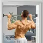 Barra para hacer Dominadas para Puerta Ajustable de 95 cm a 123 cm Carga 200 kg para Ejercicio y Entrenamiento Negro
