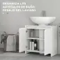 Mueble para Debajo del Lavabo Moderno con Estante Mueble Lavabo con Pie Anti-vuelco Carga 40 kg 60x30x60 cm Blanco