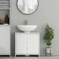 Mueble para Debajo del Lavabo Moderno con Estante Mueble Lavabo con Pie Anti-vuelco Carga 40 kg 60x30x60 cm Blanco