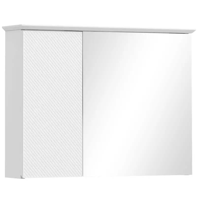 Armario con Espejo para Baño con Estante Ajustable Mueble para Baño Estilo Moderno 65x15x49 cm Blanco