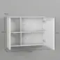 Armario con Espejo para Baño con Estante Ajustable Mueble para Baño Estilo Moderno 65x15x49 cm Blanco