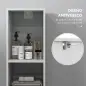Columna Auxiliar de Baño Armario de Baño con Puerta 2 Estantes Abiertos Antivuelco Estilo Moderno 30x30x160 cm Blanco