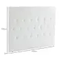 Cabecero de Cama 160 cm Tapizado en PU 2 Formas de Uso Vertical o Montado a la Pared Cabecero Blanco