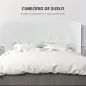 Cabecero de Cama 160 cm Tapizado en PU 2 Formas de Uso Vertical o Montado a la Pared Cabecero Blanco