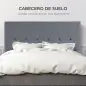 Cabecero de Cama 160 cm Tapizado en Lino 2 Formas de Uso Vertical o Montado a la Pared Cabecero Gris