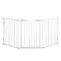 Barrera para Perros Plegable de 3 Paneles con Cierre Inteligente Barrera de Seguridad para Pasillo 180x74,5 cm Blanco