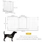 Barrera para Perros Plegable de 3 Paneles con Cierre Inteligente Barrera de Seguridad para Pasillo 180x74,5 cm Blanco