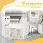Barrera para Perros Plegable de 3 Paneles con Cierre Inteligente Barrera de Seguridad para Pasillo 180x74,5 cm Blanco