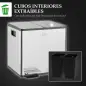 Papelera Cocina de Acero Inoxidable con 2 Compartimentos 2x15L Pedal Tapas de Cierre Suave y Cubo Extraíble Plata
