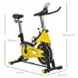 Bici Estática Bicicleta de Fitness con Resistencia Regulable Pantalla LCD Ruedas Manillar y Asiento Ajustable Amarillo