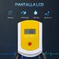 Bici Estática Bicicleta de Fitness con Resistencia Regulable Pantalla LCD Ruedas Manillar y Asiento Ajustable Amarillo