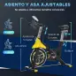 Bici Estática Bicicleta de Fitness con Resistencia Regulable Pantalla LCD Ruedas Manillar y Asiento Ajustable Amarillo