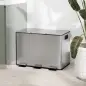 Papelera Cocina de Acero Inoxidable con 3 Compartimentos 3x10L con Pedales Tapas de Cierre Suave y Cubo Extraíble Plata