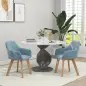 Juego de 2 Sillas de Comedor Modernas Tapizadas en Terciopelo con Patas de Madera para Salón 54x57x80 cm Azul