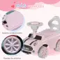 Coche Correpasillos con Volante Bocina y Sistema de Antivuelco Carga 25 kg 53x25x35 cm Rosa