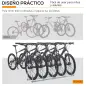 Aparcamiento para 4 Bicicletas Soporte de Acero para Aparcar Bicicletas en el Suelo o Pared 110x33x27 cm Plata