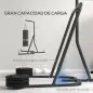 Soporte para Sacos de Boxeo con Marco de Acero Carga de 60 kg para Entrenamiento en Gimnasio Hogar Negro