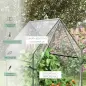 Invernadero de Terraza con 2 Puertas con Cremallera Anti-UV para Cultivo de Plantas Flores 90x90x145 cm Transparente