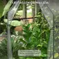 Invernadero de Terraza con 2 Puertas con Cremallera Anti-UV para Cultivo de Plantas Flores 90x90x145 cm Transparente