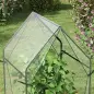 Invernadero de Terraza con 2 Puertas con Cremallera Anti-UV para Cultivo de Plantas Flores 90x90x145 cm Transparente
