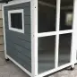 Casa para Perros Pequeños con Techo Abatible Frontal de Acrílico y Fondo Extraíble 101x66,5x70,5 cm Gris Oscuro