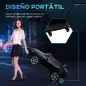 Coche de Batería para Niños 12V Audi E-tron con Mando a Distancia Faros Bocina Música Velocidad 3-5 km/h Negro