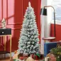 Árbol de Navidad Artificial Nevado 150 cm con 317 Ramas y Soporte de Metal Árbol de Navideño para Salón Interior Verde