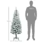 Árbol de Navidad Artificial Nevado 150 cm con 317 Ramas y Soporte de Metal Árbol de Navideño para Salón Interior Verde